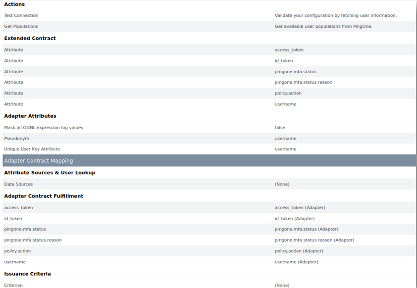 Adapter Contract Mapping