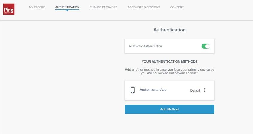 Ping Multifactor Authentication Method