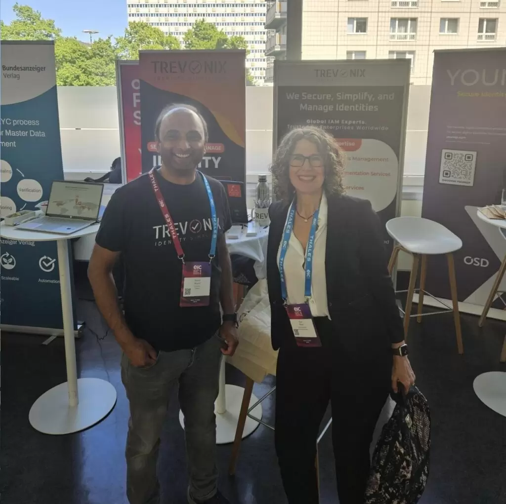 Samir Nigam, Director at Trevonix with Eve Maler